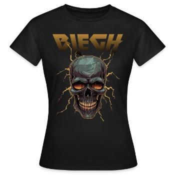 Live Laugh Blegh Skull Heavy Metal Metalcore - T-shirt Femme - noir - Devant - AI Model Female 172 dark (172cm)