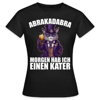 Abrakadabra Morgen Hab Ich Einen Kater Mallorca - Frauen T-Shirt - Schwarz - Vorne - AI Model Female 172 dark (172cm)