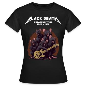 Black Death European Tour Plague Doctor - T-shirt Femme - noir - Devant - AI Model Female 172 dark (172cm)