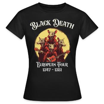 Black Death European Tour Plague Doctor - Frauen T-Shirt - Schwarz - Vorne - AI Model Female 172 dark (172cm)