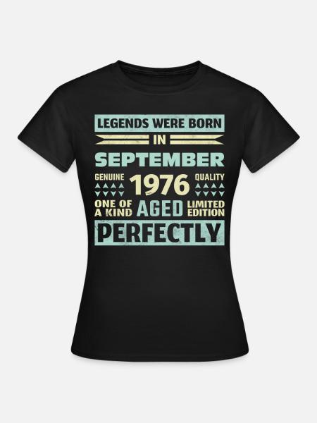 47. Geburtstag August Jahrgang 1976 Vintage - Frauen T-Shirt - Schwarz