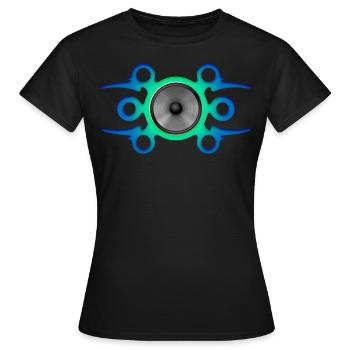 FEERSUM green blue - Women's T-Shirt - black - Front - AI Model Female 172 dark (172cm)