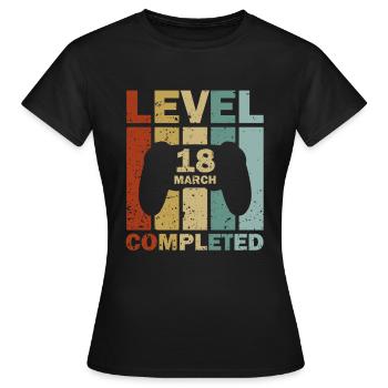 18e anniversaire mars Vintage 2006 idée cadeau - T-shirt Femme - noir - Devant - AI Model Female 172 dark (172cm)