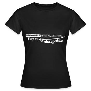 Stay on the Sharp Side Messer - Women's T-Shirt - black - Front - AI Model Female 172 dark (172cm)