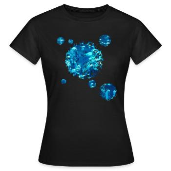 Bulles de cadeaux sous l'eau - T-shirt Femme - noir - Devant - AI Model Female 172 dark (172cm)