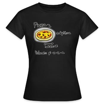 pizza mathe nerd - Frauen T-Shirt - Schwarz - Vorne - AI Model Female 172 dark (172cm)