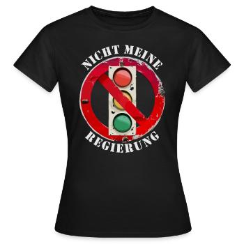 Ampel Nicht meine Regierung - Frauen T-Shirt - Schwarz - Vorne - AI Model Female 172 dark (172cm)