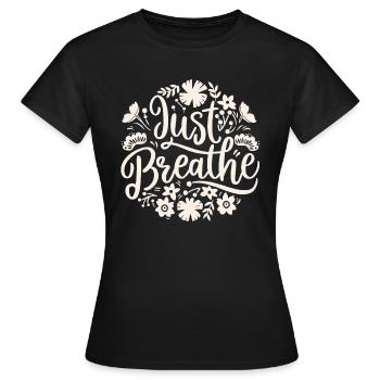 Respiration calmer anxiété - T-shirt Femme - noir - Devant - AI Model Female 172 dark (172cm)