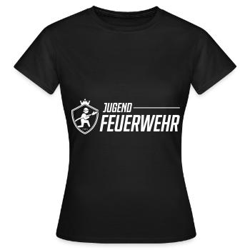 Jugend Feuerwehr Team - Frauen T-Shirt - Schwarz - Vorne - AI Model Female 172 dark (172cm)
