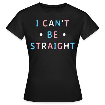 Ich kann nicht hetero sein in Transgender Farben - Frauen T-Shirt - Schwarz - Vorne - AI Model Female 172 dark (172cm)