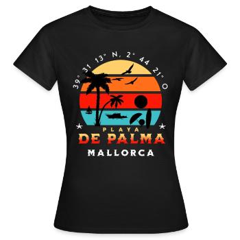 Mallorca Urlaub - Frauen T-Shirt - Schwarz - Vorne - AI Model Female 172 dark (172cm)