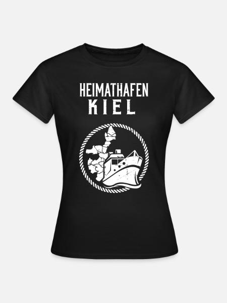 Heimathafen Kiel Kieler Küste - Frauen T-Shirt - Schwarz