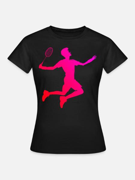 Squash Badmintonspieler Federball Badminton - Frauen T-Shirt - Schwarz