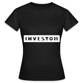 L’investisseur boursier - T-shirt Femme - noir - Devant - AI Model Female 172 dark (172cm)