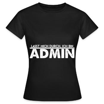 Admin dire drôle cadeau d'administrateur - T-shirt Femme - noir - Devant - AI Model Female 172 dark (172cm)