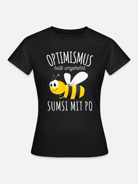 Optimismus Sumsi mit Po Imker Bienen Hummel Honig - Frauen T-Shirt - Schwarz