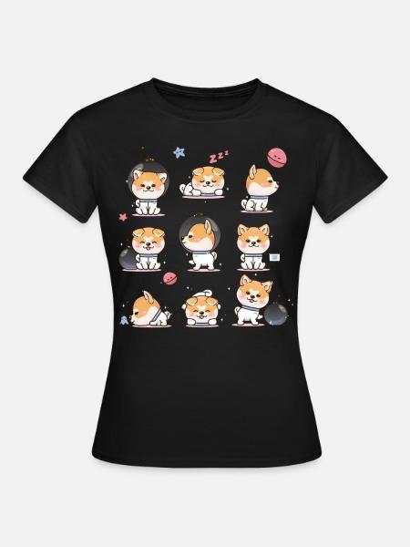 Shiba Inu - Dame-T-shirt - sort