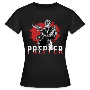 Prepper Survival Apocalypse Survival Idée cadeau - T-shirt Femme - noir - Devant - AI Model Female 172 dark (172cm)