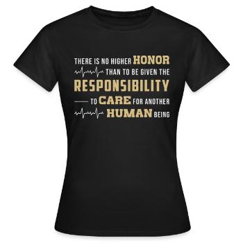 Paramedics Paramedics First aid First responders - Women's T-Shirt - black - Front - AI Model Female 172 dark (172cm)