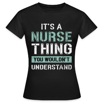 Intensivpflege Pfleger Krankeschwester Pflege - Frauen T-Shirt - Schwarz - Vorne - AI Model Female 172 dark (172cm)