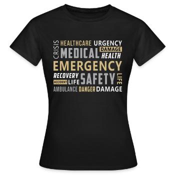 Ambulance driver ambulance Sani paramedic - Women's T-Shirt - black - Front - AI Model Female 172 dark (172cm)