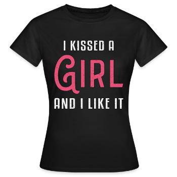 Lesbian LGBT Rainbow Gift - Women's T-Shirt - black - Front - AI Model Female 172 dark (172cm)