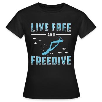 Apnée de plongée Apnée Cadeau d’apnée - T-shirt Femme - noir - Devant - AI Model Female 172 dark (172cm)