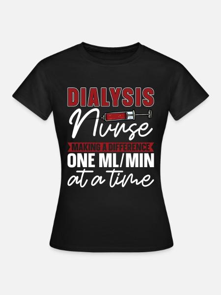 Dialyse Dialysetechniker Nephrologie Geschenk - Frauen T-Shirt - Schwarz