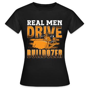 Excavatrice Travailleur de la construction Bulldozer Bulldozer Bulldozer Cadeau - T-shirt Femme - noir - Devant - AI Model Female 172 dark (172cm)