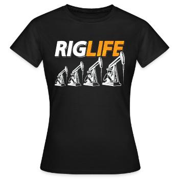 Oilfield Worker Rig Life Oil Rig Workers Raufbold - Frauen T-Shirt - Schwarz - Vorne - AI Model Female 172 dark (172cm)