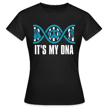 Apnée apnée C’est mon ADN Cadeau d’apnée - T-shirt Femme - noir - Devant - AI Model Female 172 dark (172cm)