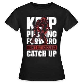Catch Wrestling Continuez à pousser vers l’avant Lutteur - T-shirt Femme - noir - Devant - AI Model Female 172 dark (172cm)