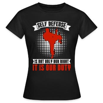 Taekwondo Self Defense Fighter Fight Sport Karaté - T-shirt Femme - noir - Devant - AI Model Female 172 dark (172cm)