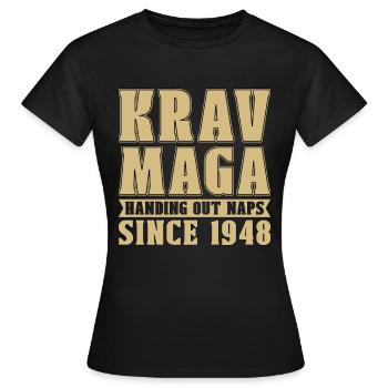 Krav Maga distribuant des siestes Combattant de combat militaire - T-shirt Femme - noir - Devant - AI Model Female 172 dark (172cm)