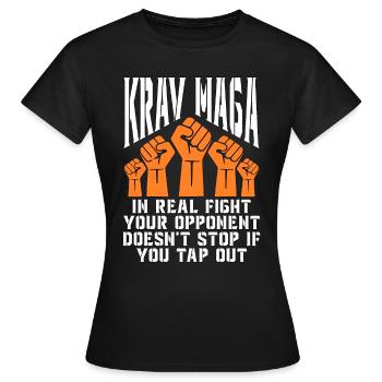 Krav Maga dans le vrai combat votre combattant de sports de combat - T-shirt Femme - noir - Devant - AI Model Female 172 dark (172cm)