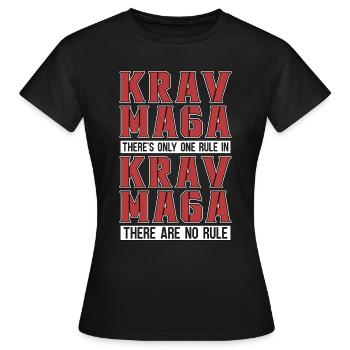 Krav Maga Il n’y a qu’un seul chasseur de combat militaire - T-shirt Femme - noir - Devant - AI Model Female 172 dark (172cm)