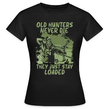 Bowhunting Old Hunters Never Shooting Bowhunter - Frauen T-Shirt - Schwarz - Vorne - AI Model Female 172 dark (172cm)