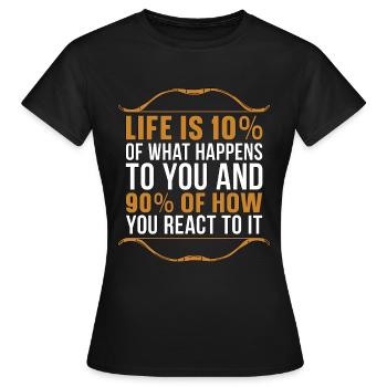 Bowhunting Life Is 10% Of What Shooting Bowhunter - Frauen T-Shirt - Schwarz - Vorne - AI Model Female 172 dark (172cm)