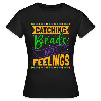 Perles Attraper des perles Pas de perles Bijoux Perler - T-shirt Femme - noir - Devant - AI Model Female 172 dark (172cm)