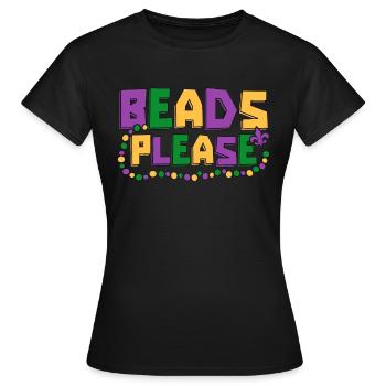 Perles Perles S’il vous plaît Artisanat Perles Bijoux Perles - T-shirt Femme - noir - Devant - AI Model Female 172 dark (172cm)