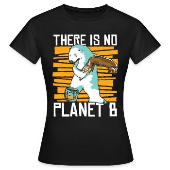 Réchauffement climatique Il n’y a pas de planète B Changement climatique - T-shirt Femme - noir - Devant - AI Model Female 172 dark (172cm)