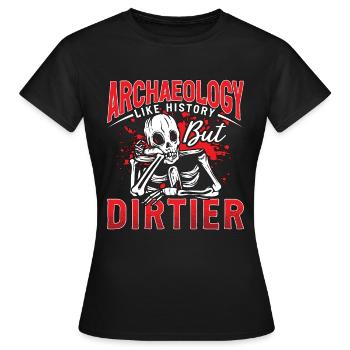 Archéologie comme histoire Archéologue préhistorique - T-shirt Femme - noir - Devant - AI Model Female 172 dark (172cm)