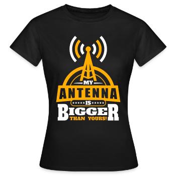 Ham Radio Mon antenne est plus grande tour de radio à canal - T-shirt Femme - noir - Devant - AI Model Female 172 dark (172cm)