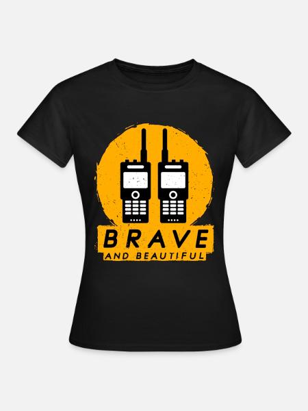 Ham Radio Brave And Beautiful Loves Radio Operator - Frauen T-Shirt - Schwarz