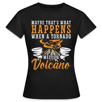 Tornades C’est peut-être ce qui se passe dans la chasse aux tempêtes - T-shirt Femme - noir - Devant - AI Model Female 172 dark (172cm)
