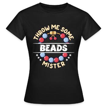 Perles Lancez-moi des perles Monsieur Bijoux Perle - T-shirt Femme - noir - Devant - AI Model Female 172 dark (172cm)
