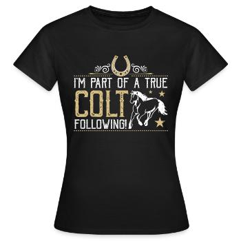 Horse Racing I'm Part Of A True Horseman Animals - Women's T-Shirt - black - Front - AI Model Female 172 dark (172cm)