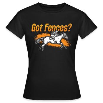 Le saut d’obstacles a des clôtures Aime le saut d’obstacles équin - T-shirt Femme - noir - Devant - AI Model Female 172 dark (172cm)
