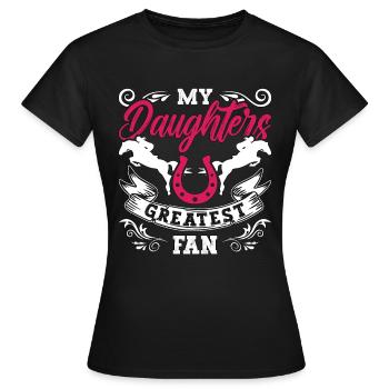 Saut d’obstacles Mes filles Le plus grand saut d’obstacles - T-shirt Femme - noir - Devant - AI Model Female 172 dark (172cm)
