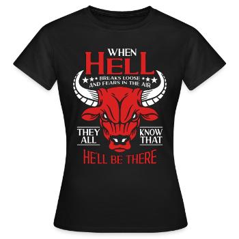 La tauromachie quand l’enfer se déchaîne Clown de rodéo - T-shirt Femme - noir - Devant - AI Model Female 172 dark (172cm)
